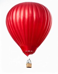 Obraz premium Red air balloon isolated on white background with clapping path full of depth of field 