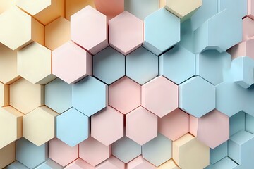 Pastel Hexagon Abstract Background