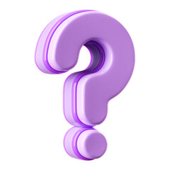 Purple Question Mark 3D illustration