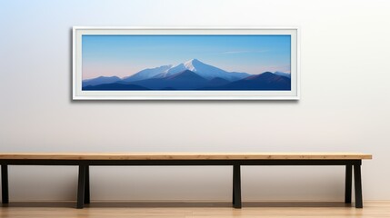 Fototapeta premium mountains blue sky with horizon
