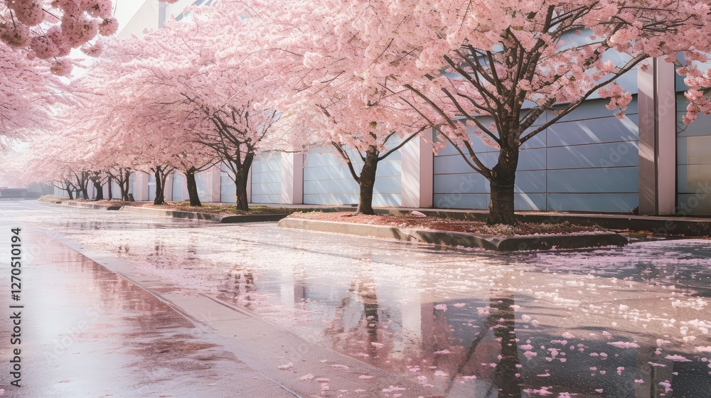 Canvas Prints petals spring parking lot