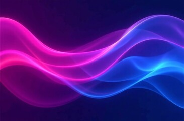 Colorful abstract waves in vibrant shades of pink and blue create a mesmerizing visual effect