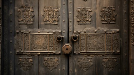 carved wood doors