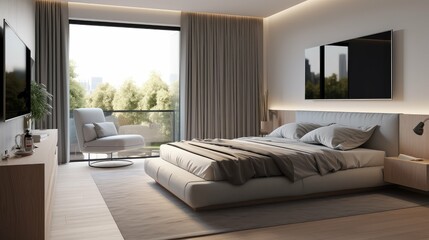 Fototapeta premium wall tv on