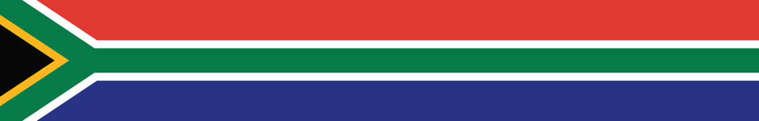 Flag of South Africa. South Africa long banner flag digital vector illustration