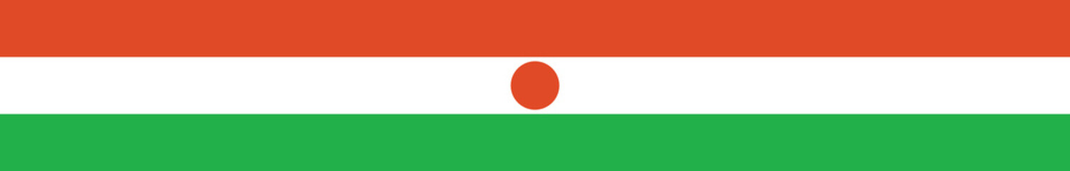Flag of Niger. Niger long banner flag digital vector illustration