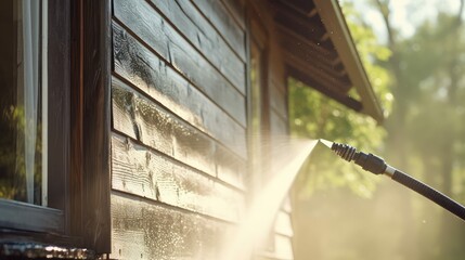 power pressure washing house