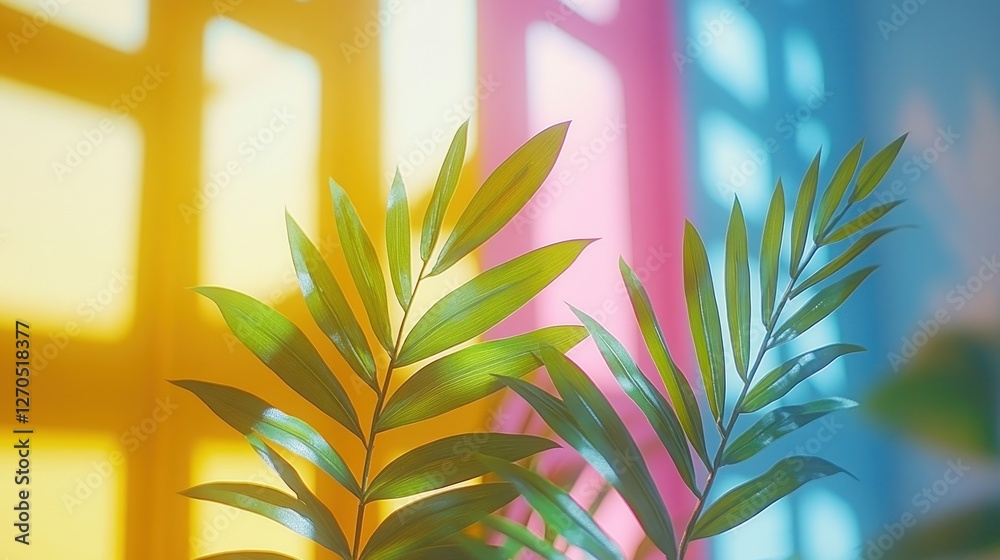 Canvas Prints Colorful Room Plants Sunlight