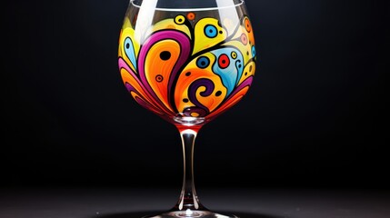 design wine glass painting