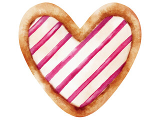 Watercolor Valentine dessert illustration