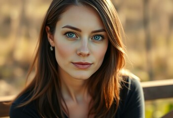 Photorealistic portrait of a healthy female individual