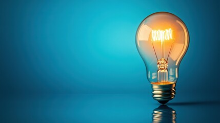 Education concept image. Creative idea and innovation. light bulb metaphor over blue background