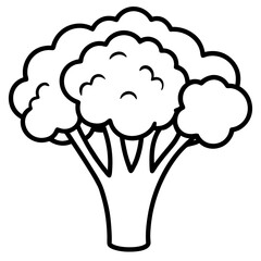 Abstract Broccoli Outline Vector Design