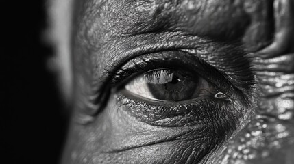 Obraz premium Closeup shot of the eye of an old lady