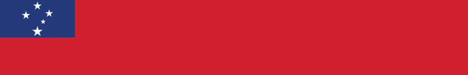 Flag of Samoa. Samoa long banner flag digital vector illustration