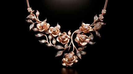 Fototapeta premium intricate rose gold floral