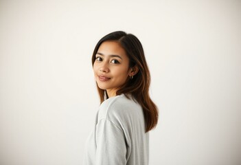 Portrait of a nervous female in natural light