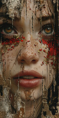 Chaotic Abstract Artwork,Expressive Digital Painting with Dynamic Energy