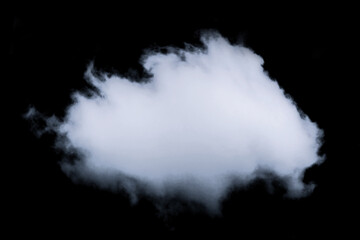 Ephemeral Embrace: A solitary cloud, a soft, textured mass of vapor, floats serenely against the deep void. Evoking a sense of calmness and freedom.