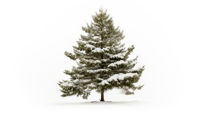 Fototapeta premium snow trees isolated on white background