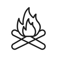 Bonfire icon vector image. Suitable for mobile apps, web apps and print media.