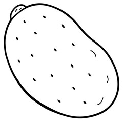 Clean and Simple Potato Outline Art