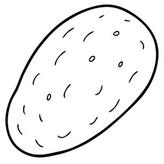 Clean and Simple Potato Outline Art
