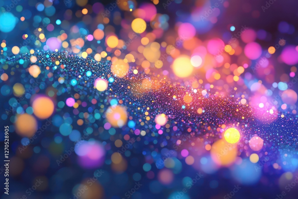 Poster quantum mechanics visualized as vibrant particle movements, shaping structured ai-driven solutions.