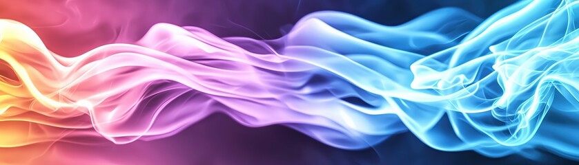 Obraz premium Colorful abstract wave patterns in motion.