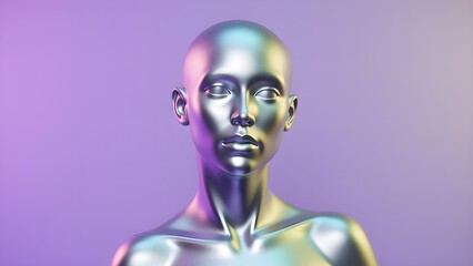 Metallic portrait art