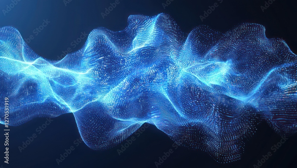 Poster expanding neural-like data grid pulsing with evolving ai intelligence, synthetic knowledge hub.
