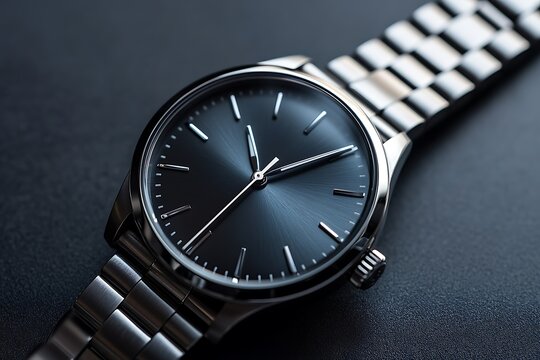 Sleek Stainless Steel Wristwatch - Timepiece Excellence