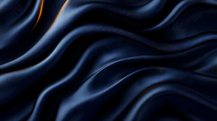 Obraz premium Deep Blue Draped Fabric With Gold Accents