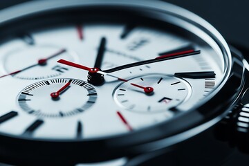 Fototapeta premium Timeless Precision: Exquisite Chronograph Watch Detail