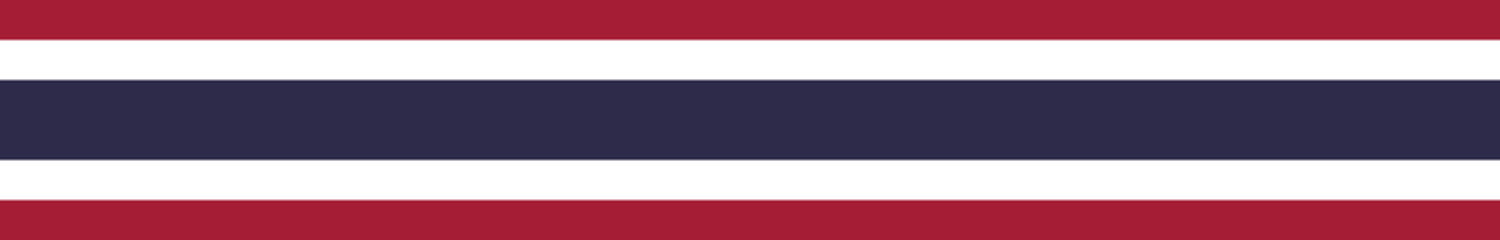 Flag of Thailand. Thailand flag long banner digital vector illustration