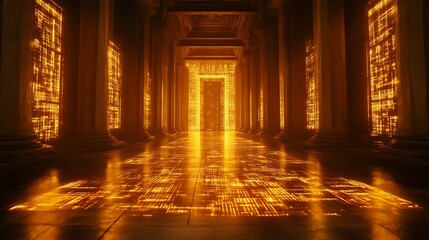 Digital Era Architecture, A Luminous Hallway of Technological Progress