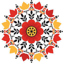 set of four abstract flowers , fabric pattern vector design