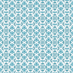 Fresh luxury sea green damask seamless pattern for design fabric 