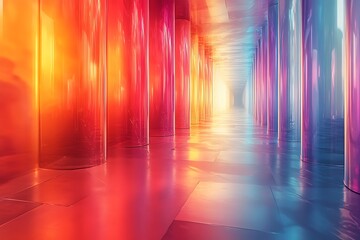 A mesmerizing holographic gradient of shifting colors with smooth textures