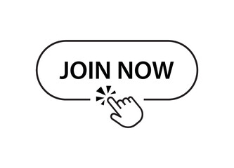 join now sign on white background	