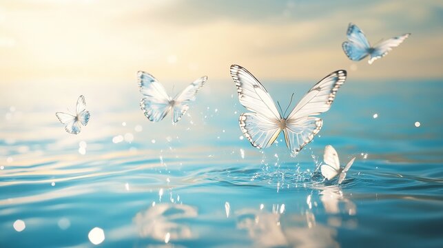 Butterflies Over Water