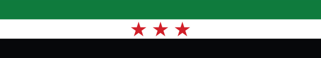 Flag of Syria. Syria flag long banner digital vector illustration