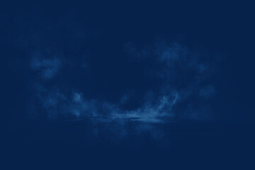 Empty fog room with floor Abstract stage of dark room concrete floor stage background