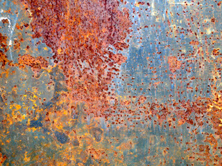 Old worn rusted metal texture wall background. Rust of metals