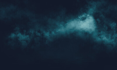 Empty fog room with floor Abstract stage of dark room concrete floor stage background