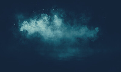 Empty fog room with floor Abstract stage of dark room concrete floor stage background