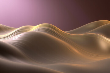 Obraz premium abstract rendering golden or brown wave background