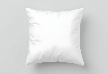 Obraz premium Pillow mockup in front view. Design element for spa, brands, salons. Decorate bedroom, living room. Design template for your graphics. Pillow decoration of cotton feather. 3d rendering 