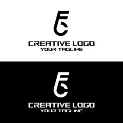 creative letter logo fc design vector