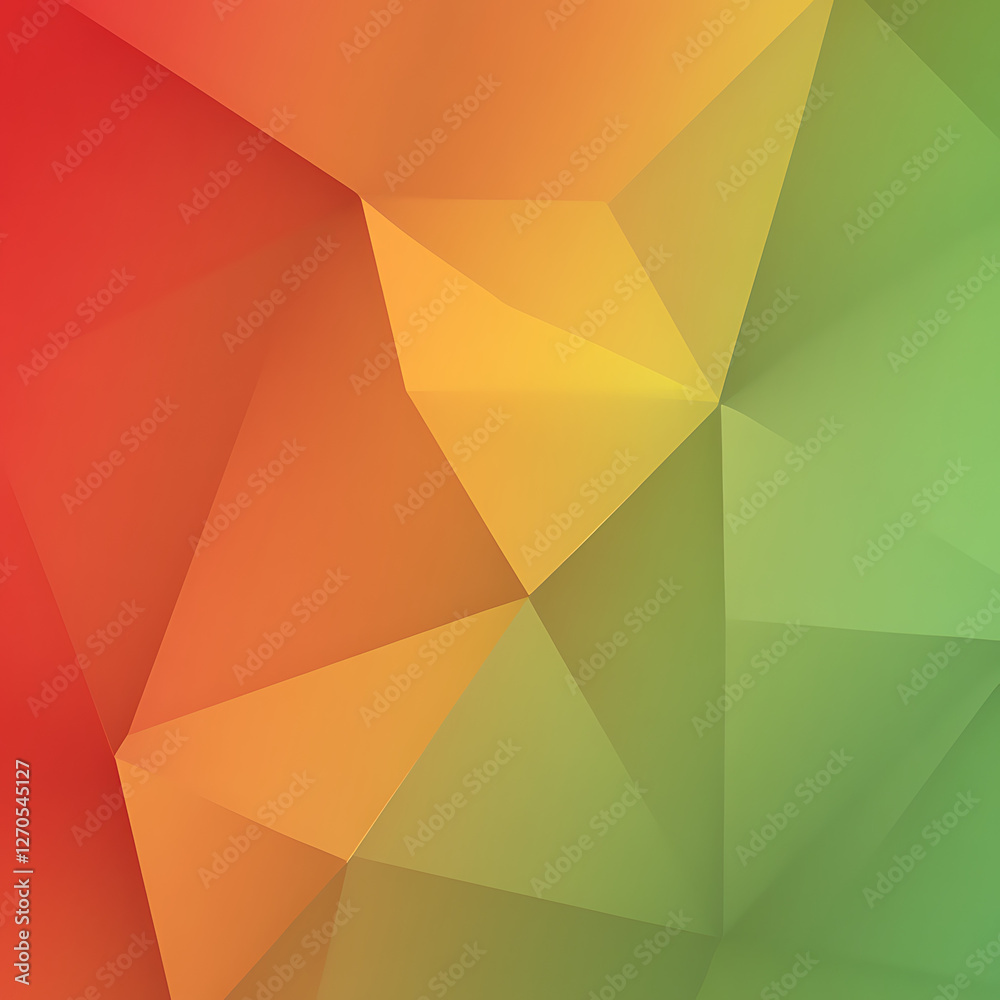 Poster abstract low poly angular gradient design with red to green color transition illustration